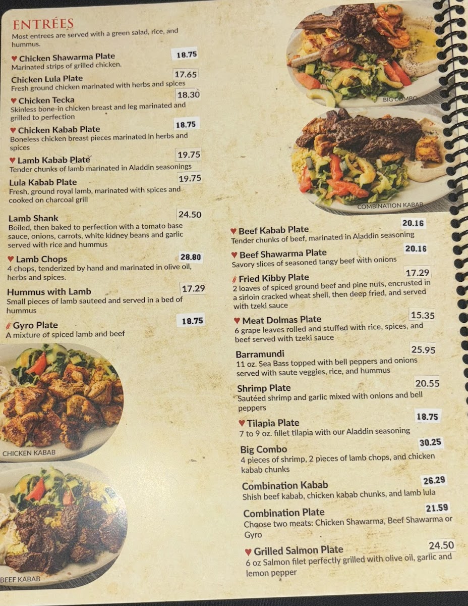 Aladdin Mediterranean Grill Menu - Image 3